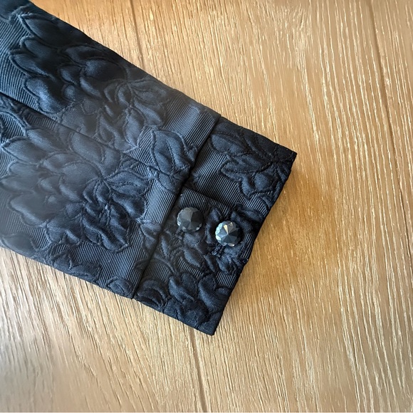 Black Floral Jacquard Coat from Old Navy - Picture 5 of 5